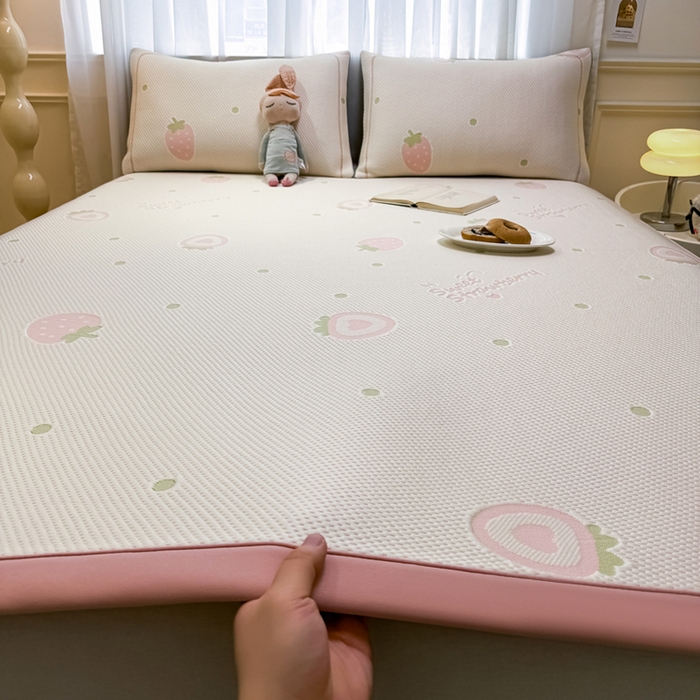 91家纺网 家纺一手货源 找家纺 （总）全季家居 2025新款A类乙纶PE卡通系列凉豆豆席凉席席子