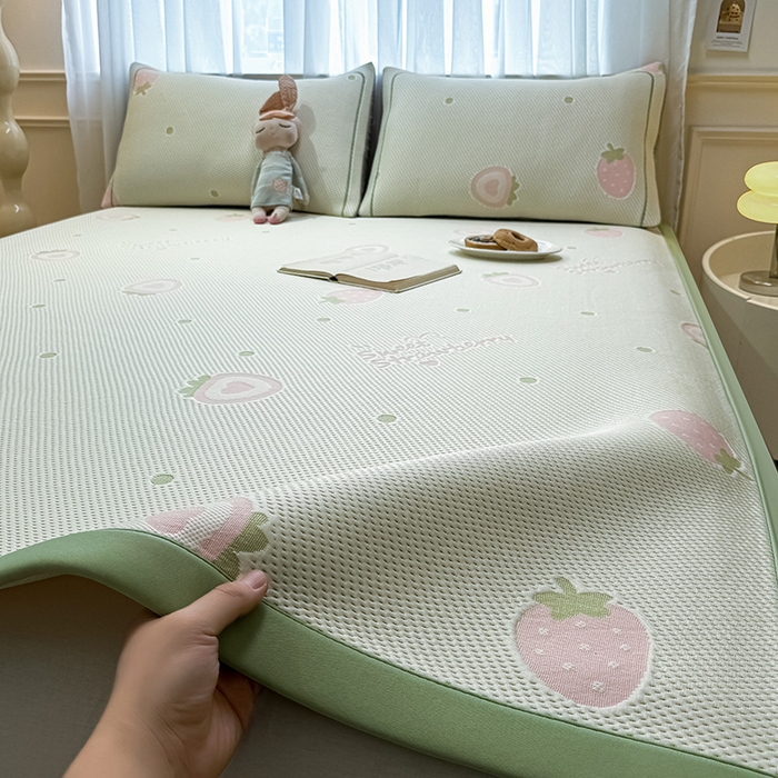 91家纺网 家纺一手货源 找家纺 （总）全季家居 2025新款A类乙纶PE卡通系列凉豆豆席凉席席子