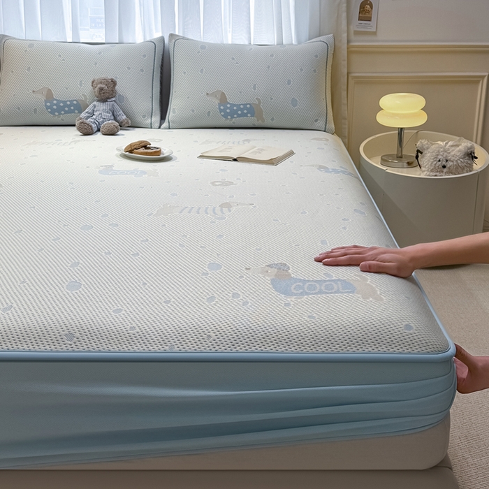 91家纺网 家纺一手货源 找家纺 （总）全季家居 2025新款A类乙纶PE卡通系列凉豆豆席凉席席子