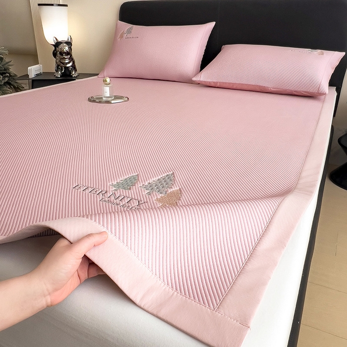 （总）全季家居 2025新款A类乙纶PE希望森林刺绣系列凉豆豆席凉席席子