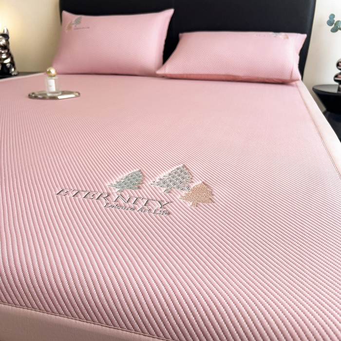 91家纺网 家纺一手货源 找家纺 （总）全季家居 2025新款A类乙纶PE希望森林刺绣系列凉豆豆席凉席席子