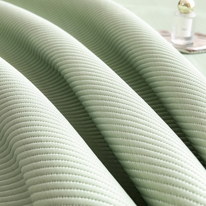 91家纺网 家纺一手货源 找家纺 全季家居 2025新款A类乙纶PE希望森林刺绣系列凉豆豆席凉席席子 水绿-床席款