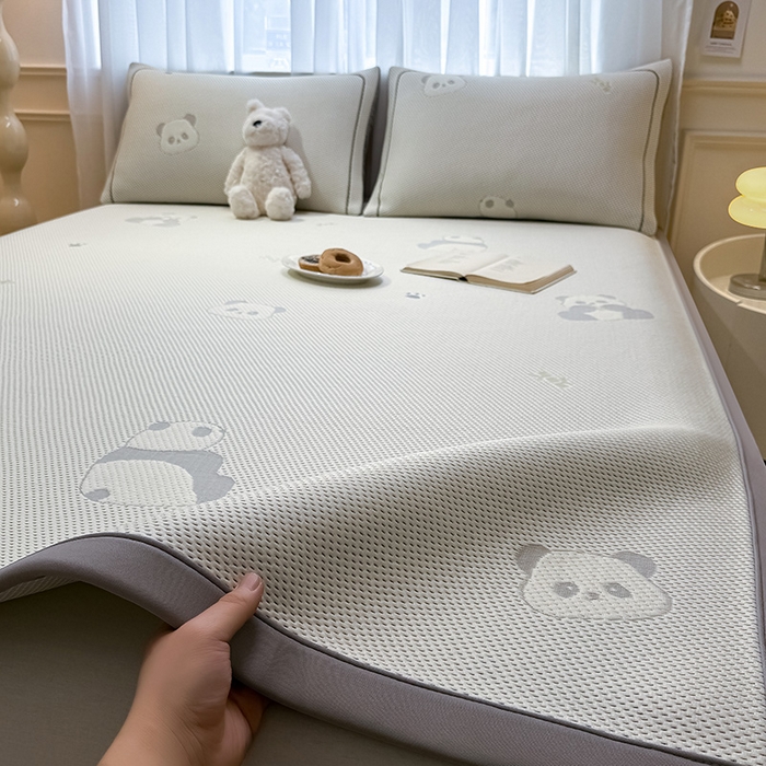 全季家居 2025新款A类乙纶PE卡通系列凉豆豆席凉席席子 熊猫宝宝-床席款