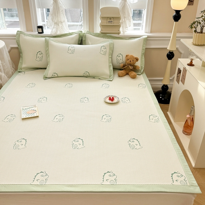 91家纺网 家纺一手货源 找家纺 （总）全季家居 2025新款A类乙纶PE小动物系列凉豆豆席凉席席子