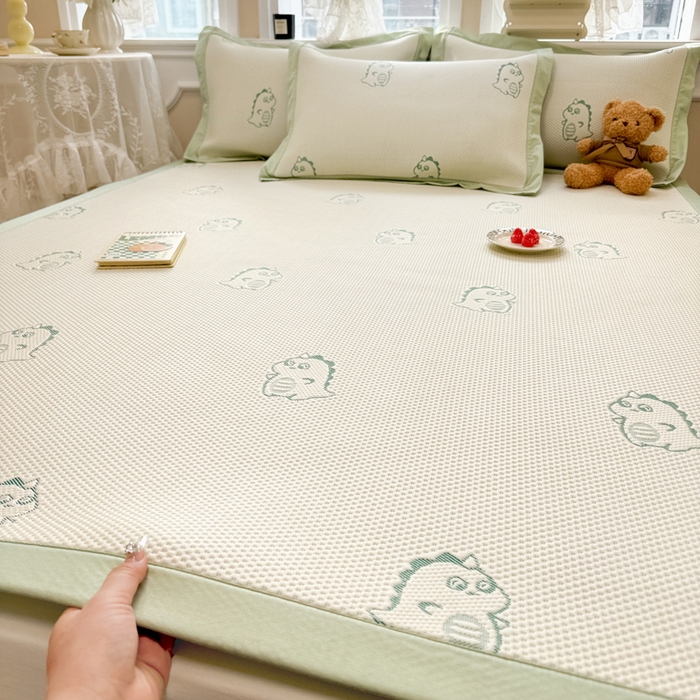 91家纺网 家纺一手货源 找家纺 （总）全季家居 2025新款A类乙纶PE小动物系列凉豆豆席凉席席子