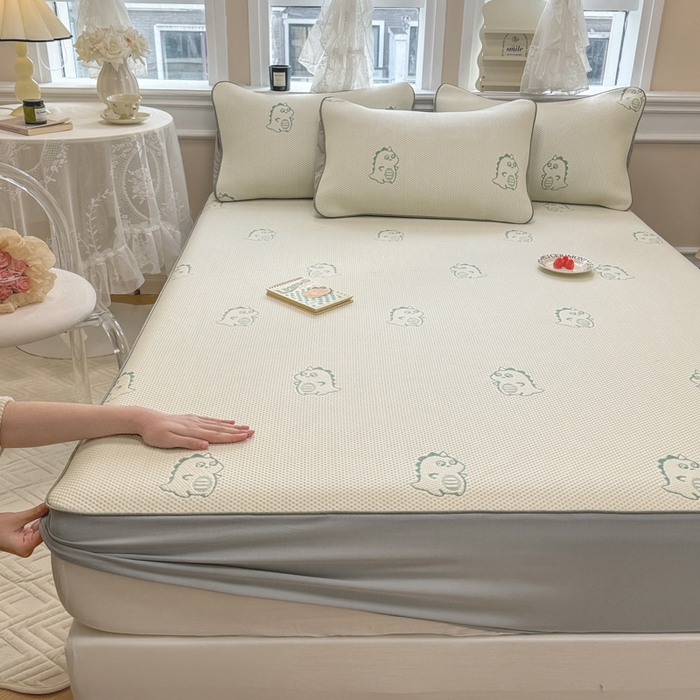 91家纺网 家纺一手货源 找家纺 （总）全季家居 2025新款A类乙纶PE小动物系列凉豆豆席凉席席子