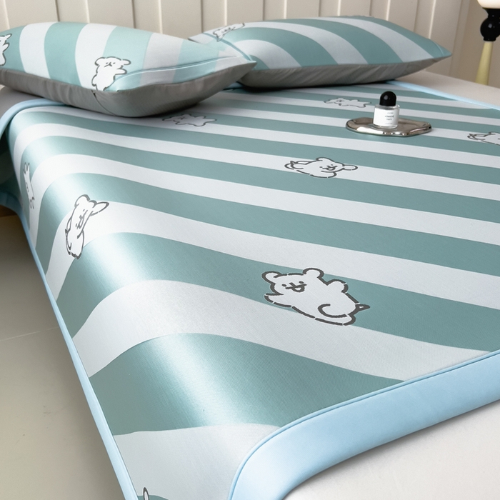 91家纺网 家纺一手货源 找家纺 （总）全季家居 2025新款5A乙纶全PE卡通系列凉感软凉席席子