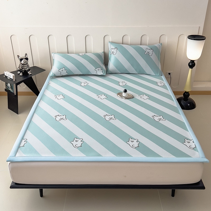 91家纺网 家纺一手货源 找家纺 （总）全季家居 2025新款5A乙纶全PE卡通系列凉感软凉席席子