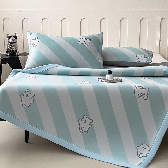 91家纺网 家纺一手货源 找家纺 （总）全季家居 2025新款5A乙纶全PE卡通系列凉感软凉席席子