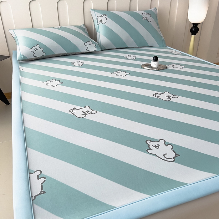 91家纺网 家纺一手货源 找家纺 （总）全季家居 2025新款5A乙纶全PE卡通系列凉感软凉席席子