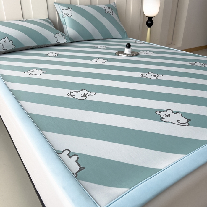 91家纺网 家纺一手货源 找家纺 全季家居 2025新款5A乙纶全PE卡通系列凉感软凉席席子 快乐小狗 床席