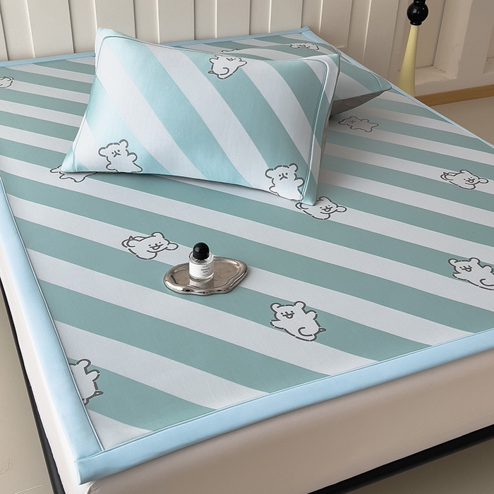 91家纺网 家纺一手货源 找家纺 全季家居 2025新款5A乙纶全PE卡通系列凉感软凉席席子 快乐小狗 床席