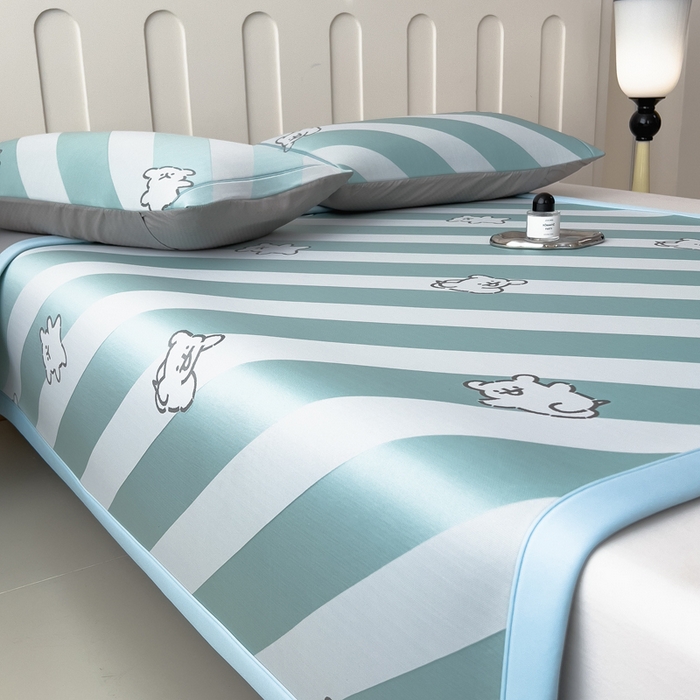 91家纺网 家纺一手货源 找家纺 全季家居 2025新款5A乙纶全PE卡通系列凉感软凉席席子 快乐小狗 床席