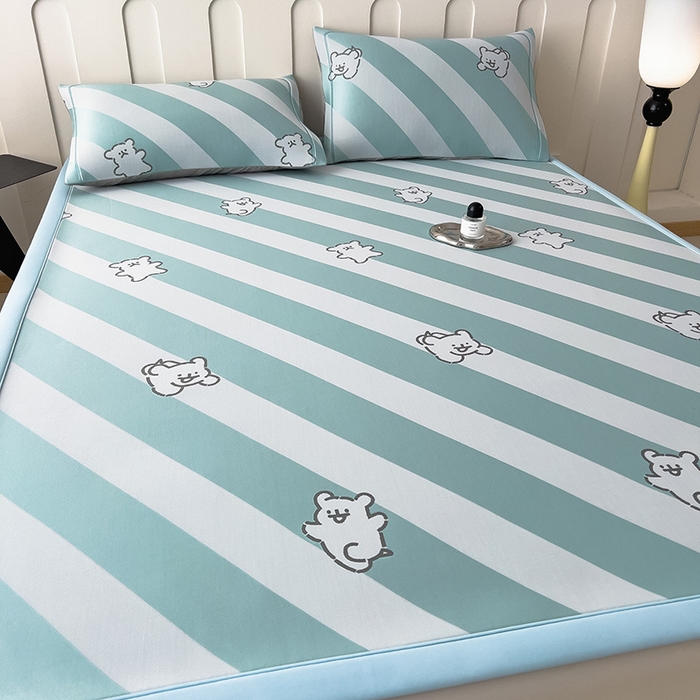 91家纺网 家纺一手货源 找家纺 全季家居 2025新款5A乙纶全PE卡通系列凉感软凉席席子 快乐小狗 床席