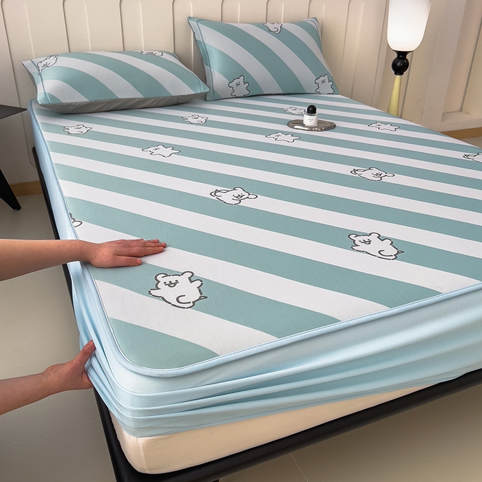 全季家居 2025新款5A乙纶全PE卡通系列凉感软凉席席子 快乐小狗 床笠