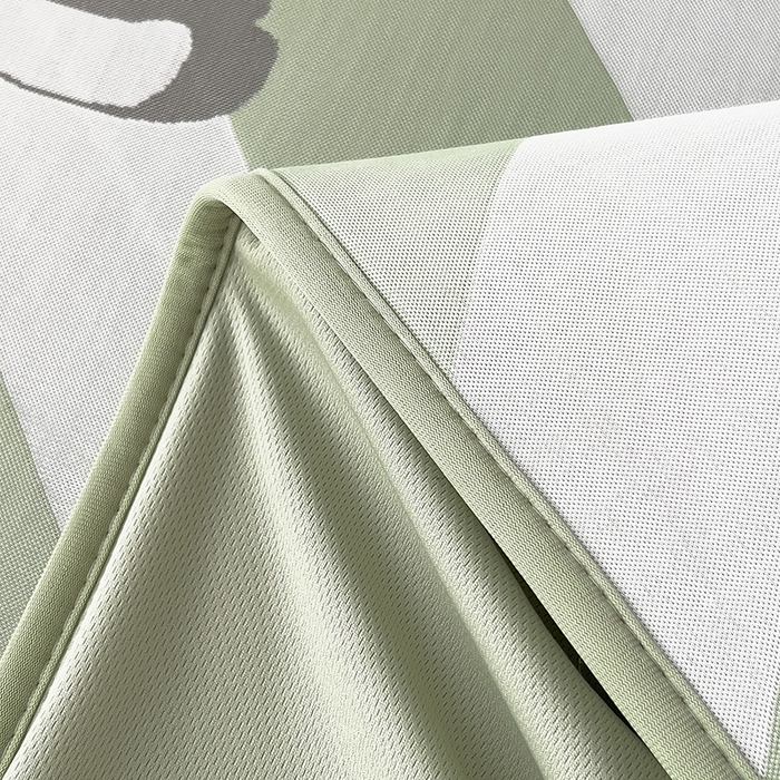 91家纺网 家纺一手货源 找家纺 全季家居 2025新款5A乙纶全PE卡通系列凉感软凉席席子 熊猫墩墩 床笠