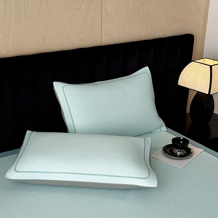 91家纺网 家纺一手货源 找家纺 全季家居 2025新款5A乙纶全PE绅士熊系列凉感软凉席席子 天蓝 床席