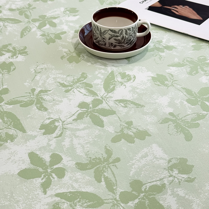 91家纺网 家纺一手货源 找家纺 全季家居 2025新款5A乙纶全PE花卉轻奢提花凉感软凉席席子 繁花似锦-浅绿 床席