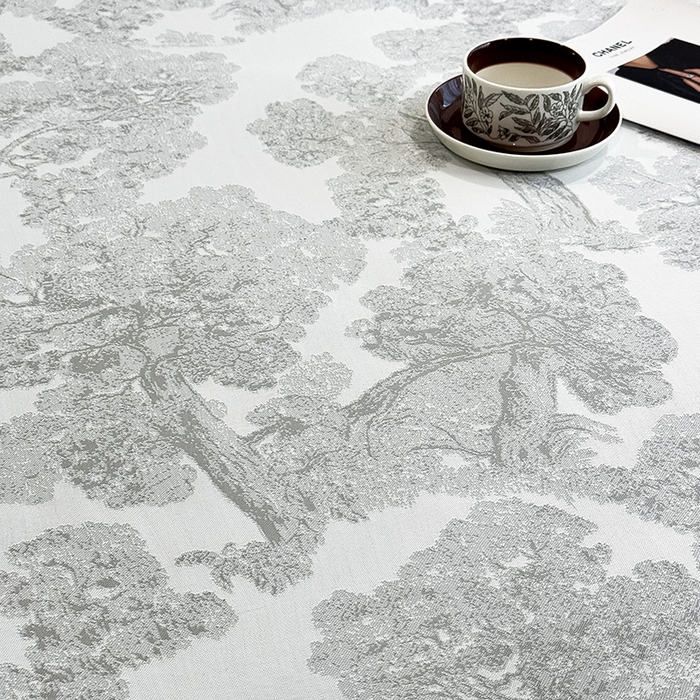 91家纺网 家纺一手货源 找家纺 全季家居 2025新款5A乙纶全PE花卉轻奢提花凉感软凉席席子 暗香疏影-浅灰 床席