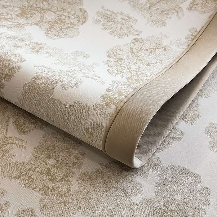 91家纺网 家纺一手货源 找家纺 全季家居 2025新款5A乙纶全PE花卉轻奢提花凉感软凉席席子 暗香疏影-浅咖 床席