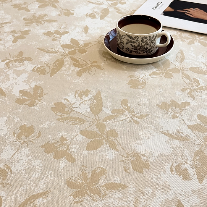 91家纺网 家纺一手货源 找家纺 全季家居 2025新款5A乙纶全PE花卉轻奢提花凉感软凉席席子 繁花似锦-浅咖 床席