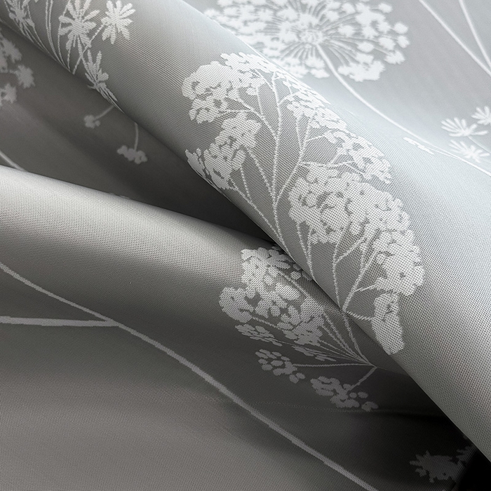 91家纺网 家纺一手货源 找家纺 全季家居 2025新款5A乙纶全PE花卉轻奢提花凉感软凉席席子 落盏-浅灰 床席