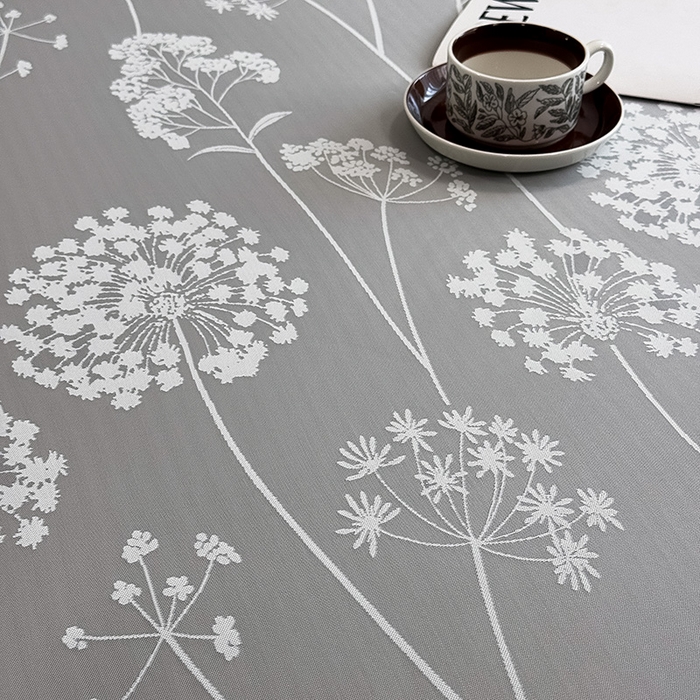 91家纺网 家纺一手货源 找家纺 全季家居 2025新款5A乙纶全PE花卉轻奢提花凉感软凉席席子 落盏-浅灰 床席