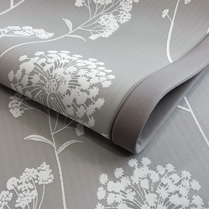 91家纺网 家纺一手货源 找家纺 全季家居 2025新款5A乙纶全PE花卉轻奢提花凉感软凉席席子 落盏-浅灰 床席