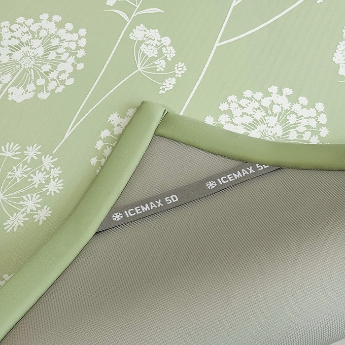 91家纺网 家纺一手货源 找家纺 全季家居 2025新款5A乙纶全PE花卉轻奢提花凉感软凉席席子 落盏-浅绿 床席