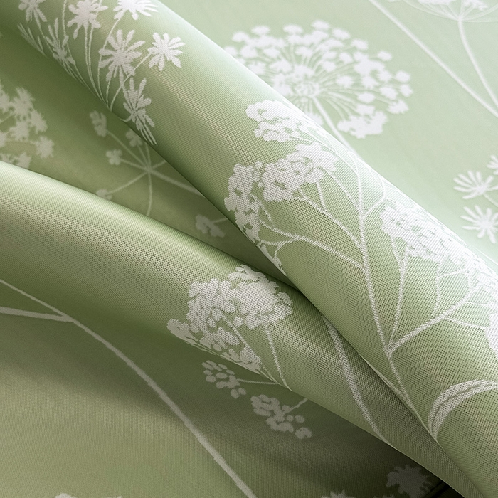 91家纺网 家纺一手货源 找家纺 全季家居 2025新款5A乙纶全PE花卉轻奢提花凉感软凉席席子 落盏-浅绿 床席
