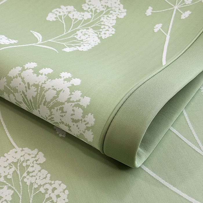 91家纺网 家纺一手货源 找家纺 全季家居 2025新款5A乙纶全PE花卉轻奢提花凉感软凉席席子 落盏-浅绿 床席