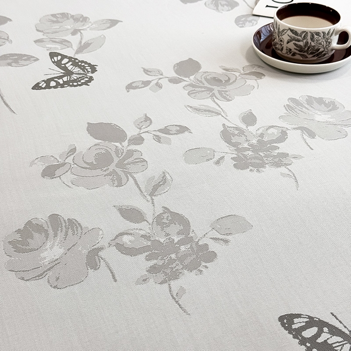 91家纺网 家纺一手货源 找家纺 全季家居 2025新款5A乙纶全PE花卉轻奢提花凉感软凉席席子 玫瑰蝶影 床席