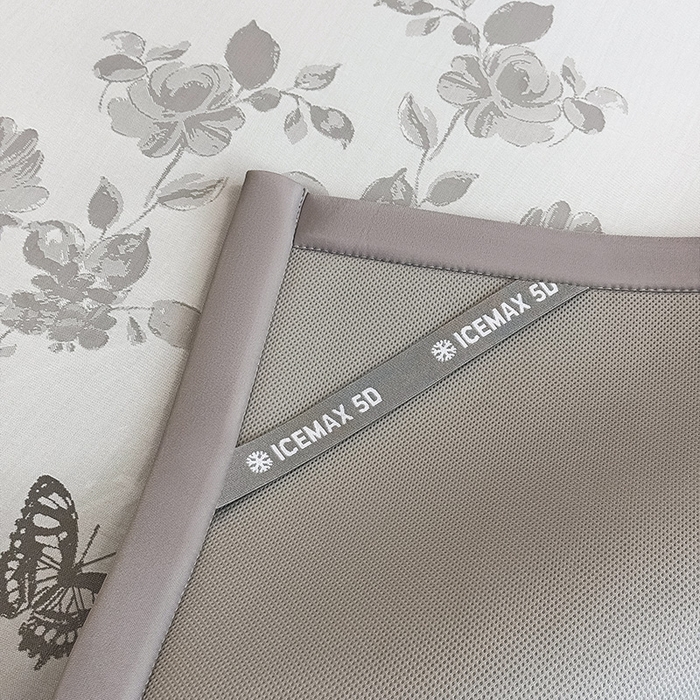 91家纺网 家纺一手货源 找家纺 全季家居 2025新款5A乙纶全PE花卉轻奢提花凉感软凉席席子 玫瑰蝶影 床席