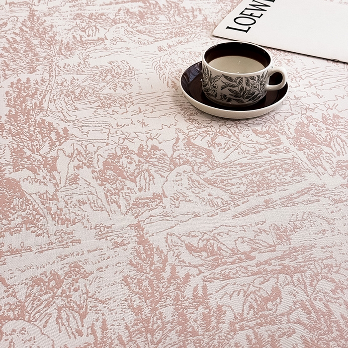 91家纺网 家纺一手货源 找家纺 全季家居 2025新款5A乙纶全PE花卉轻奢提花凉感软凉席席子 莫奈-淡粉 床席