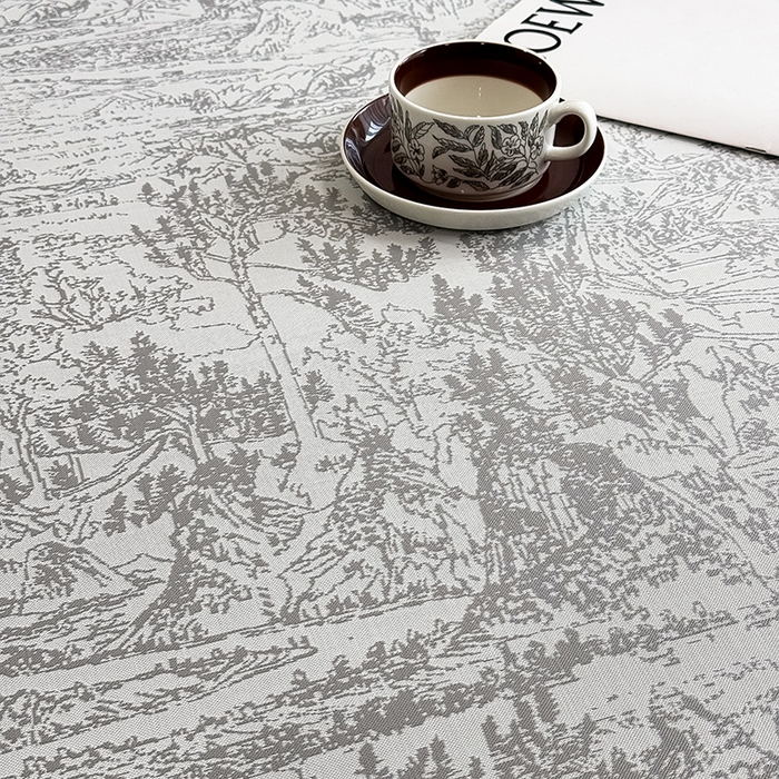 91家纺网 家纺一手货源 找家纺 全季家居 2025新款5A乙纶全PE花卉轻奢提花凉感软凉席席子 莫奈-浅灰 床席