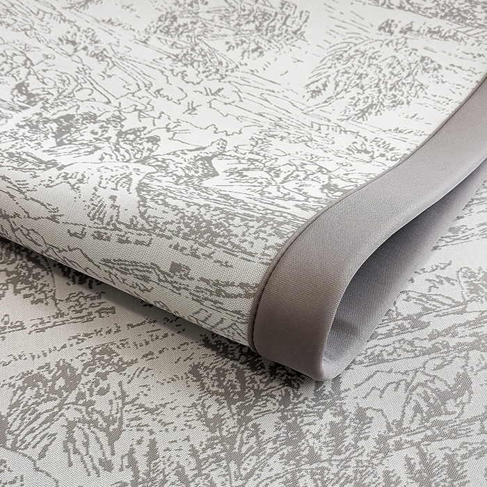 91家纺网 家纺一手货源 找家纺 全季家居 2025新款5A乙纶全PE花卉轻奢提花凉感软凉席席子 莫奈-浅灰 床席