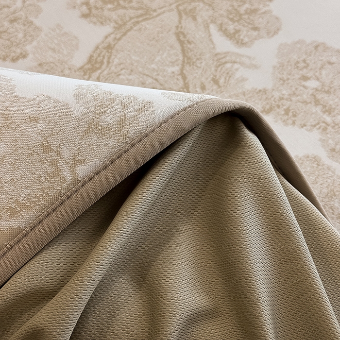 91家纺网 家纺一手货源 找家纺 全季家居 2025新款5A乙纶全PE花卉轻奢提花凉感软凉席席子 暗香疏影-浅咖