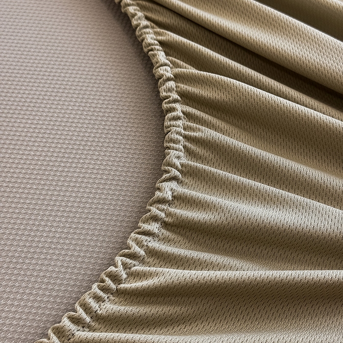 91家纺网 家纺一手货源 找家纺 全季家居 2025新款5A乙纶全PE花卉轻奢提花凉感软凉席席子 暗香疏影-浅咖