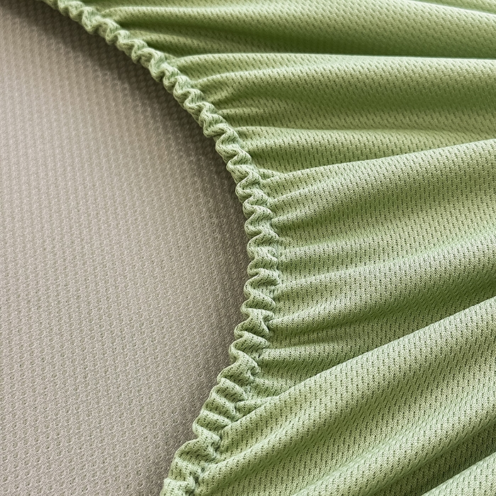 91家纺网 家纺一手货源 找家纺 全季家居 2025新款5A乙纶全PE花卉轻奢提花凉感软凉席席子 繁花似锦-浅绿 床笠