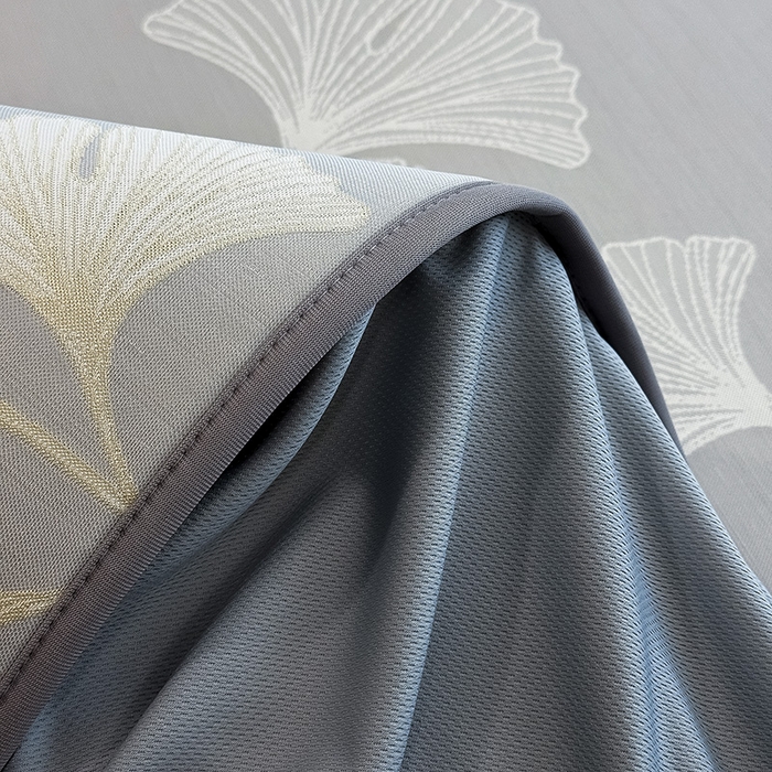 91家纺网 家纺一手货源 找家纺 全季家居 2025新款5A乙纶全PE花卉轻奢提花凉感软凉席席子 漫香银杏 床笠