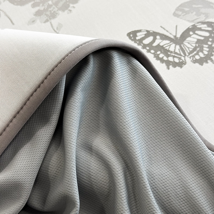 91家纺网 家纺一手货源 找家纺 全季家居 2025新款5A乙纶全PE花卉轻奢提花凉感软凉席席子 玫瑰蝶影 床笠