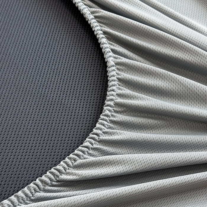 91家纺网 家纺一手货源 找家纺 全季家居 2025新款5A乙纶全PE花卉轻奢提花凉感软凉席席子 莫奈-浅灰 床笠