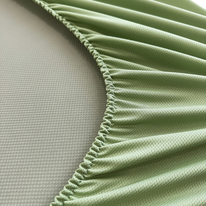 91家纺网 家纺一手货源 找家纺 全季家居 2025新款5A乙纶全PE花卉轻奢提花凉感软凉席席子 莫奈-浅绿 床笠