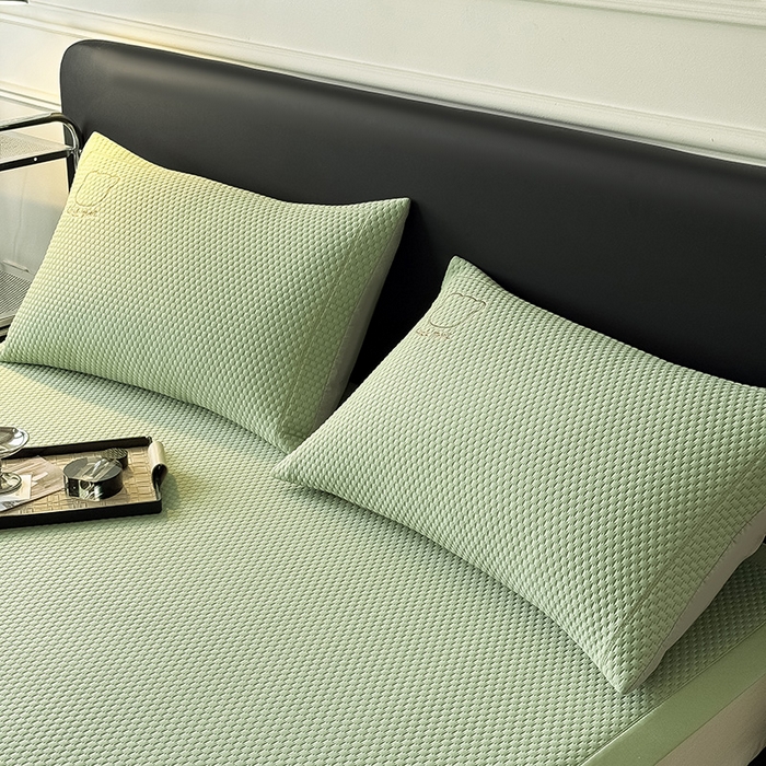 91家纺网 家纺一手货源 找家纺 （总）全季家居 2025春夏新款A类三明治凉豆豆刺绣单枕套 枕套单件