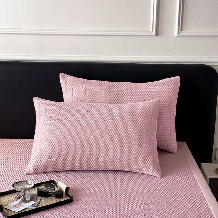 91家纺网 家纺一手货源 找家纺 （总）全季家居 2025春夏新款A类三明治凉豆豆刺绣单枕套 枕套单件