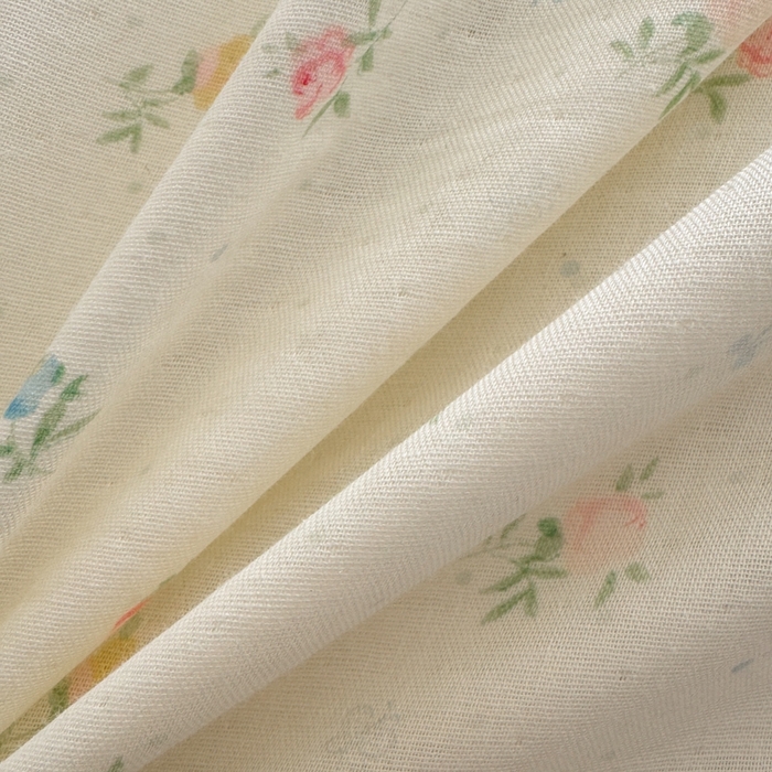 91家纺网 家纺一手货源 找家纺 简宜家居（朝初家纺） 2025新款40s全棉纯棉双层纱撞色蕾丝花边四件套 七彩花韵