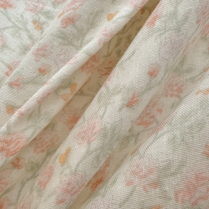 91家纺网 家纺一手货源 找家纺 简宜家居（朝初家纺） 2025新款40s全棉纯棉双层纱撞色蕾丝花边四件套 琼花粉絮