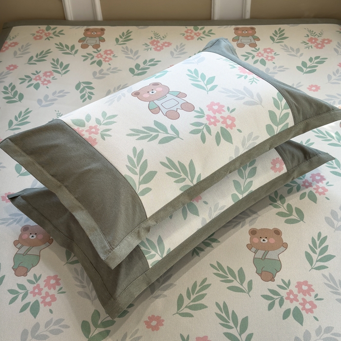 91家纺网 家纺一手货源 找家纺 （总）全季家居 2025春夏新款A类拼边数码印花单枕套 枕套单件