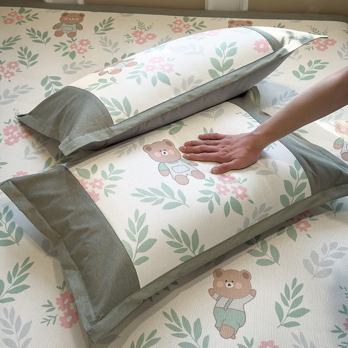 91家纺网 家纺一手货源 找家纺 （总）全季家居 2025春夏新款A类拼边数码印花单枕套 枕套单件