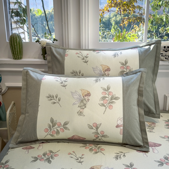 91家纺网 家纺一手货源 找家纺 （总）全季家居 2025春夏新款A类拼边数码印花单枕套 枕套单件